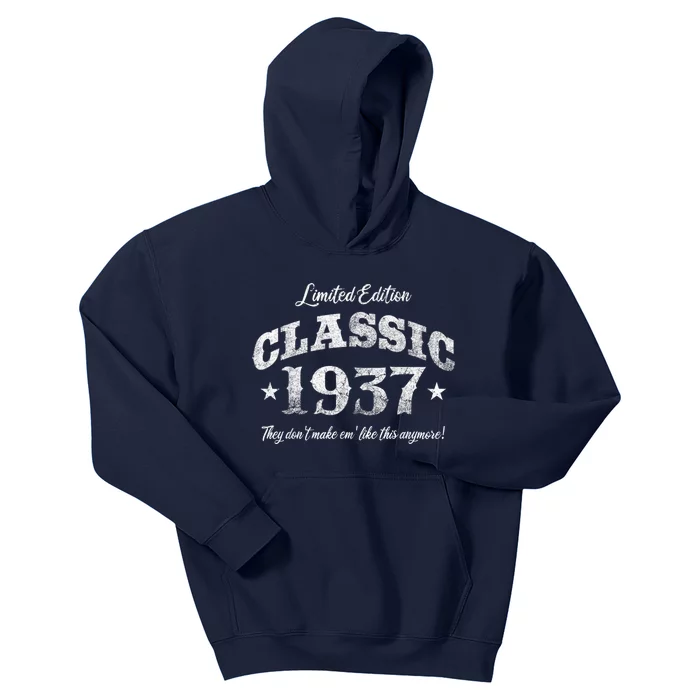 86 Years Old Vintage 1937 Limited Edition 86th Birthday Present Kids Hoodie