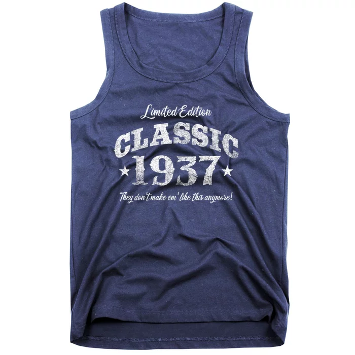 86 Years Old Vintage 1937 Limited Edition 86th Birthday Present Tank Top