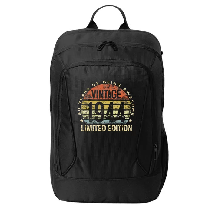 80 Year Old Gifts Vintage 1944 Limited Edition 80th Birthday City Backpack