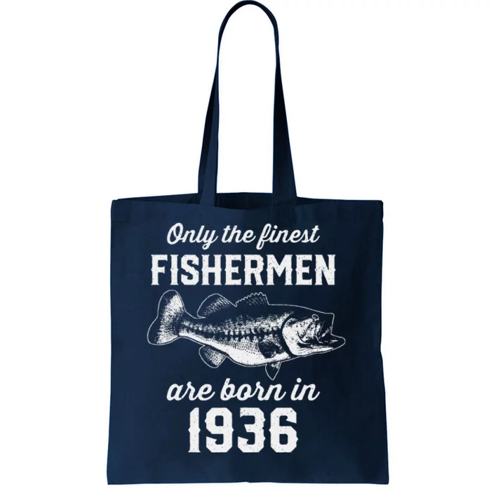 87 Year Old Fisherman Fishing 1936 87th Birthday Tote Bag