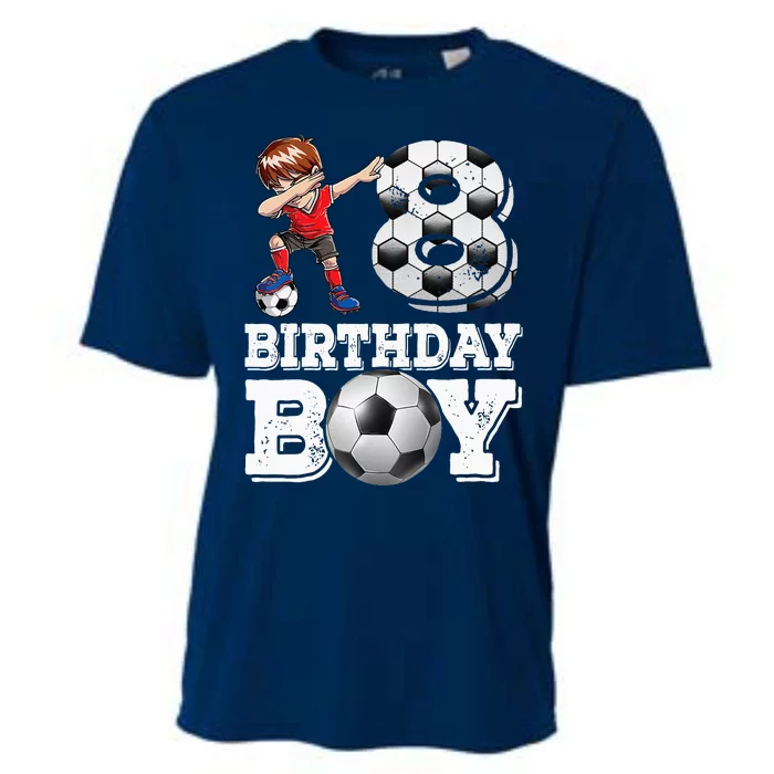 8 year old Gifts Dabbing  Soccer Player Cooling Performance Crew T-Shirt