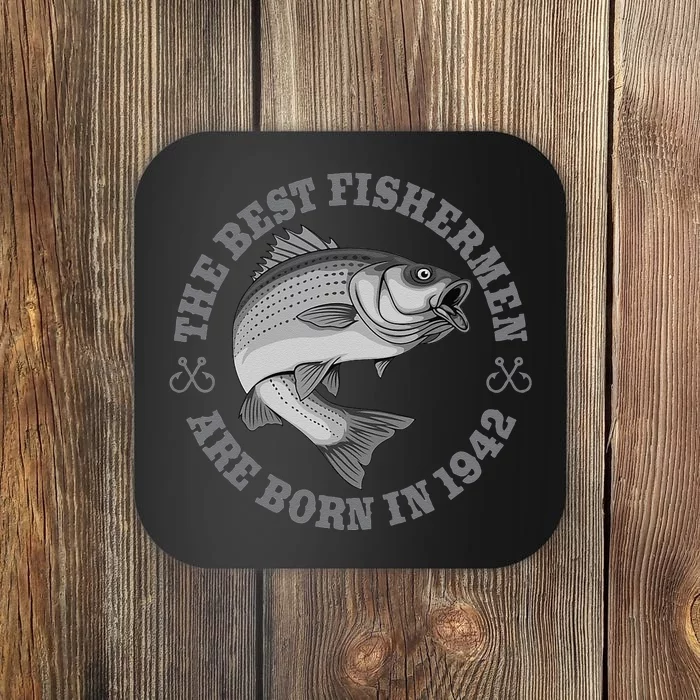 81 Year Old Fisherman Fishing 1942 81st Birthday Coaster