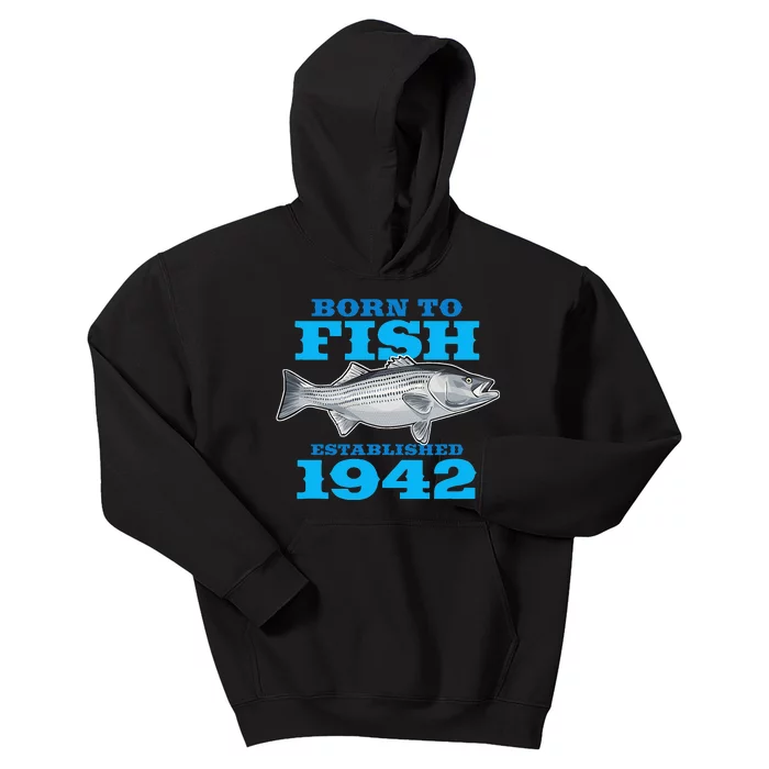 81 Year Old Fishing Fisherman 1942 81st Birthday Gift Kids Hoodie