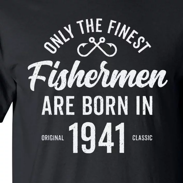 82 Year Old Fisherman Fishing 1941 82nd Birthday Gift Tall T-Shirt