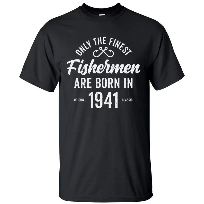 82 Year Old Fisherman Fishing 1941 82nd Birthday Gift Tall T-Shirt