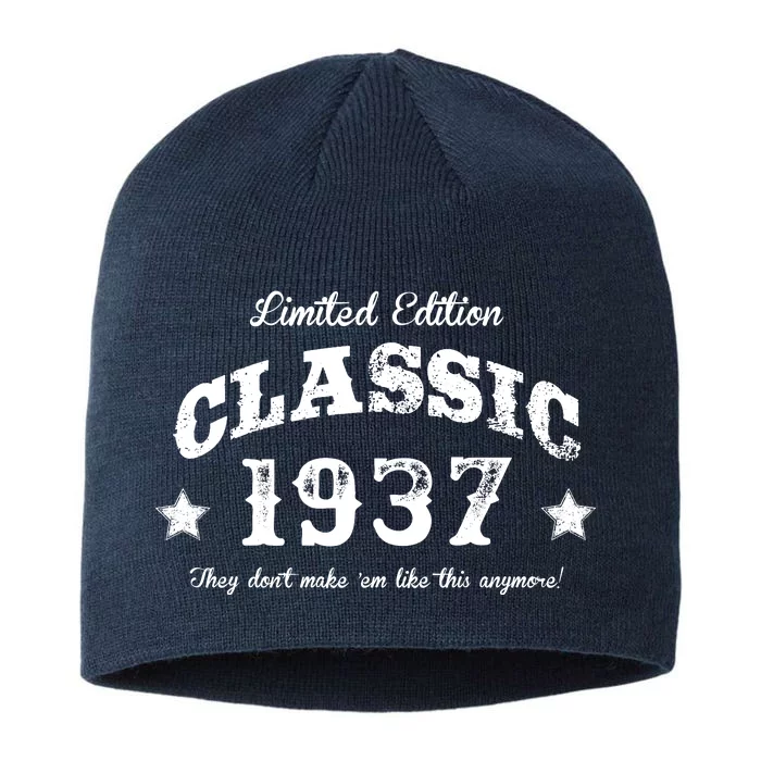 85 Years Old Vintage Retro Classic Car 1937 8 1/2in Sustainable Knit Beanie