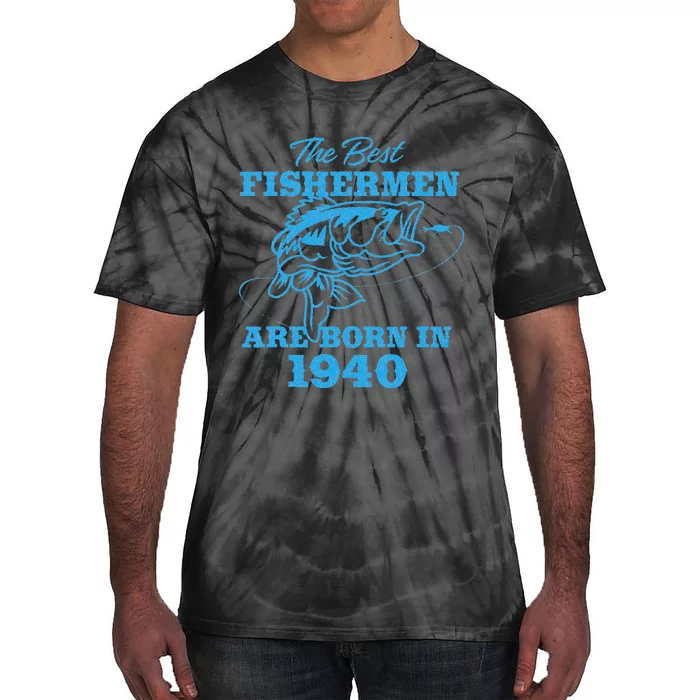 83 Year Old Fisherman Fishing 1940 83rd Birthday (3) Tie-Dye T-Shirt