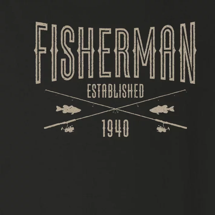 83 Year Old Fisherman Fishing 1940 83rd Birthday Funny Toddler Long Sleeve Shirt