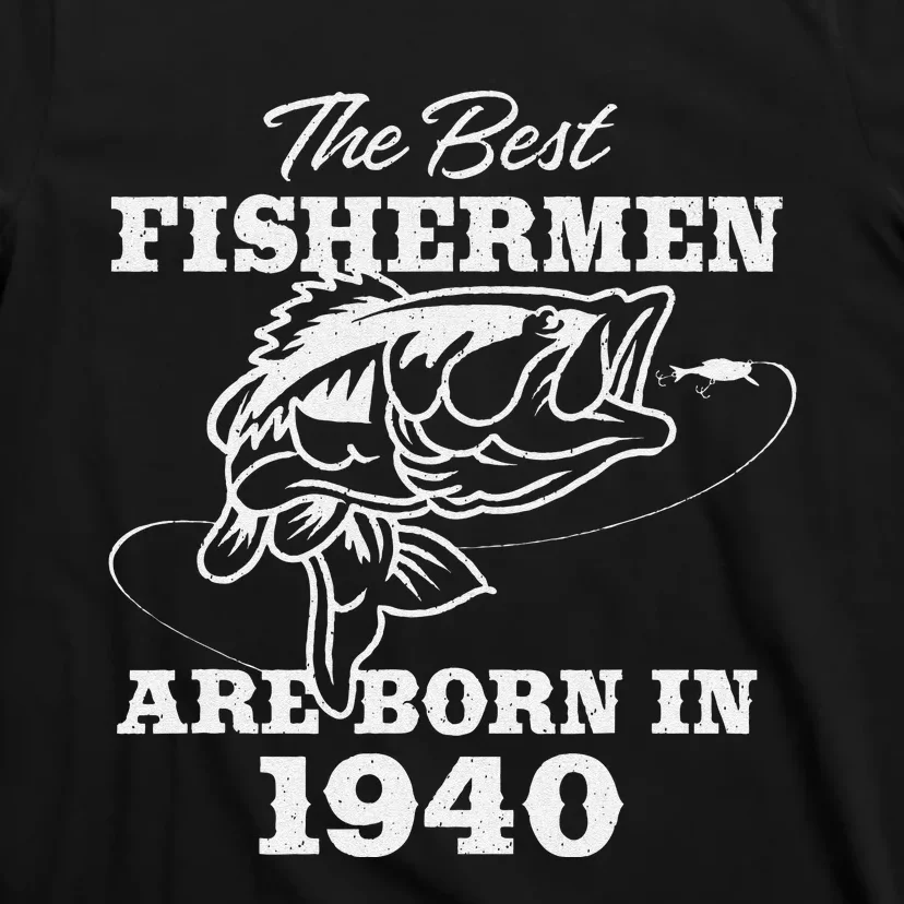 83 Year Old Fisherman Fishing 1940 83rd Birthday Gift T-Shirt