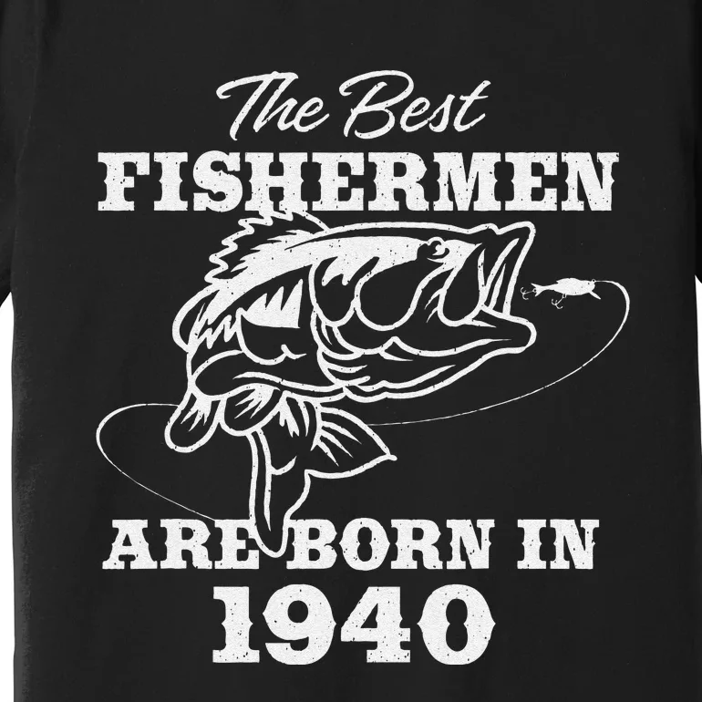 83 Year Old Fisherman Fishing 1940 83rd Birthday Gift Premium T-Shirt