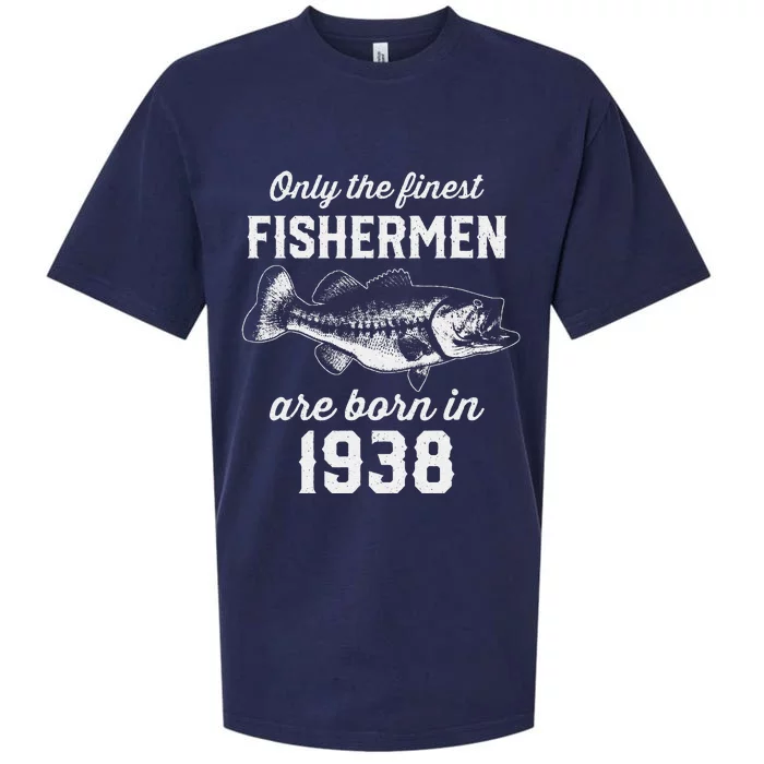 85 Year Old Fisherman Fishing 1938 85th Birthday Gift Sueded Cloud Jersey T-Shirt