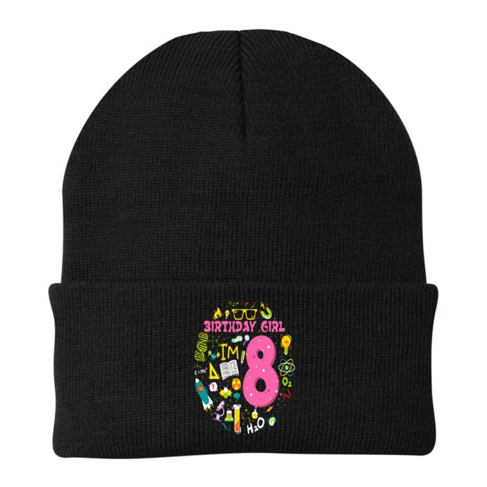 8 Year Old Girl Scientist 8th Birthday Science Knit Cap Winter Beanie