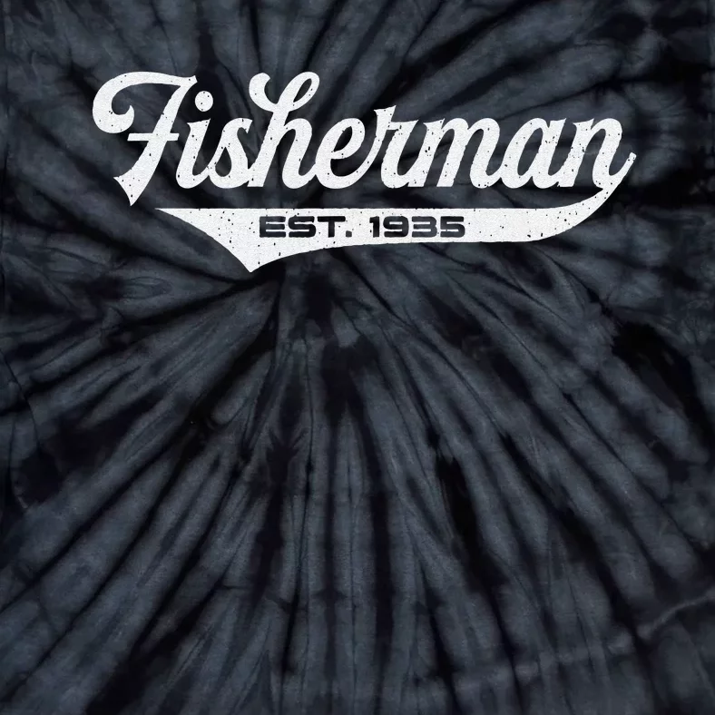 88 Year Old Fisherman Fishing 1935 88th Birthday Gift Tie-Dye T-Shirt