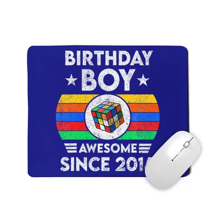 8 Years Old Awesome Since 2014 Birthday Speed Cubing Mousepad