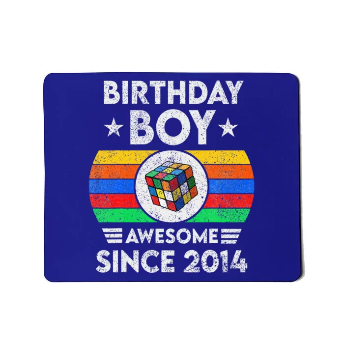 8 Years Old Awesome Since 2014 Birthday Speed Cubing Mousepad