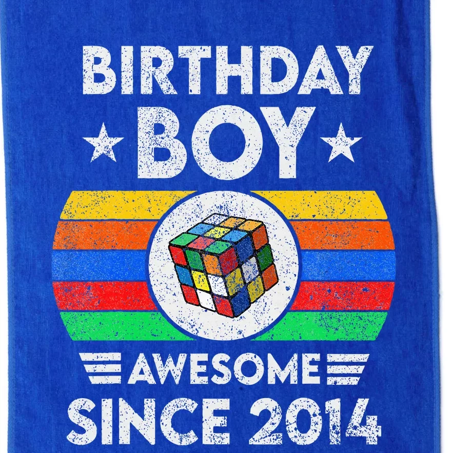 8 Years Old Awesome Since 2014 Birthday Speed Cubing Platinum Collection Golf Towel