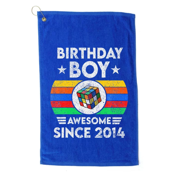 8 Years Old Awesome Since 2014 Birthday Speed Cubing Platinum Collection Golf Towel