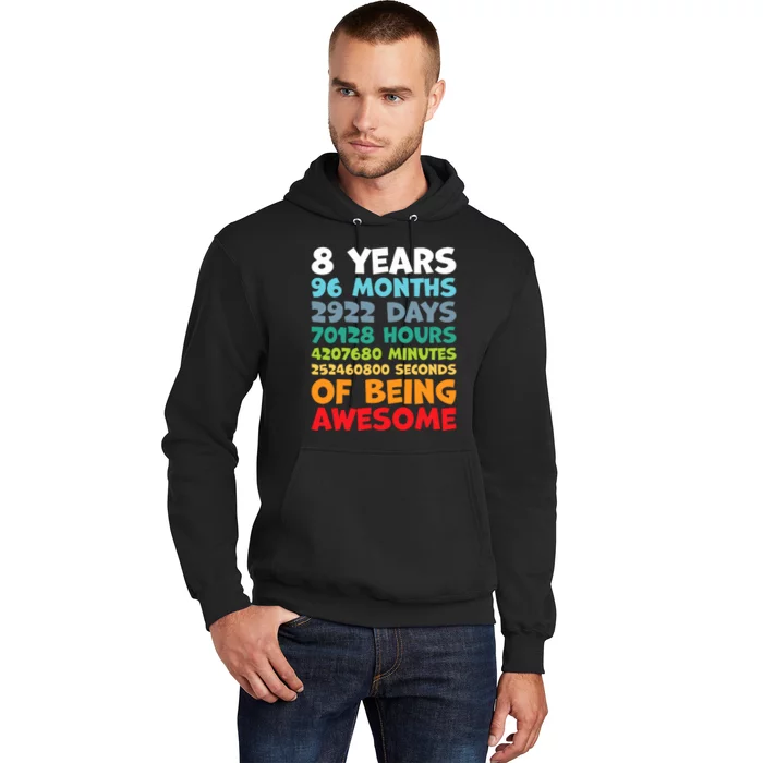 8 Year Old Bday Decorations Son Boy 8yr 8th Birthday Hoodie