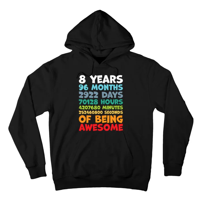 8 Year Old Bday Decorations Son Boy 8yr 8th Birthday Hoodie