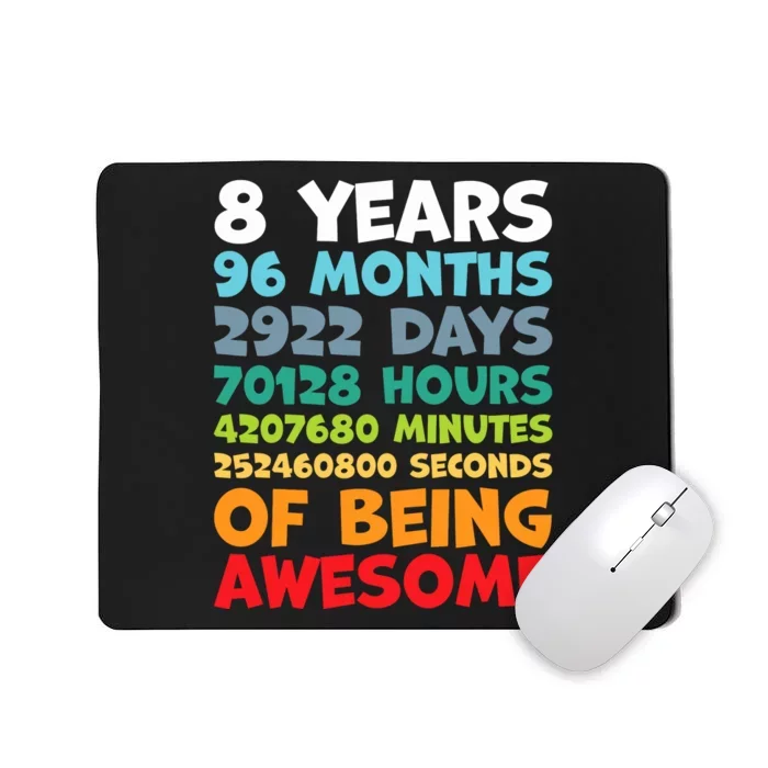 8 Year Old Bday Decorations Son Boy 8yr 8th Birthday Mousepad