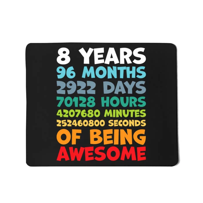 8 Year Old Bday Decorations Son Boy 8yr 8th Birthday Mousepad