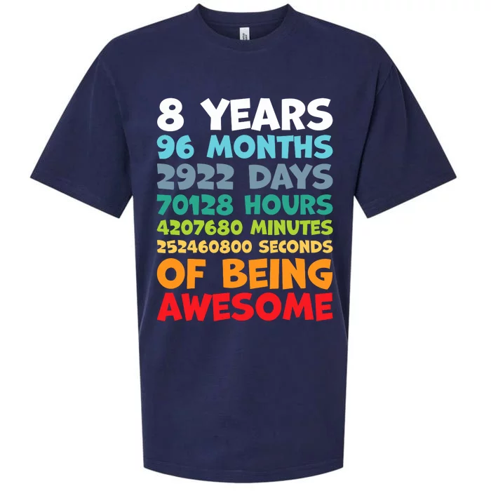 8 Year Old Bday Decorations Son Boy 8yr 8th Birthday Sueded Cloud Jersey T-Shirt