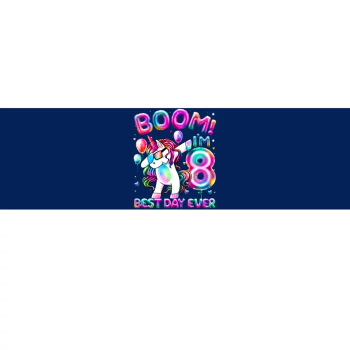 8 Years Old Dabbing Unicorn Gifts 8th Birthday Party Bumper Sticker