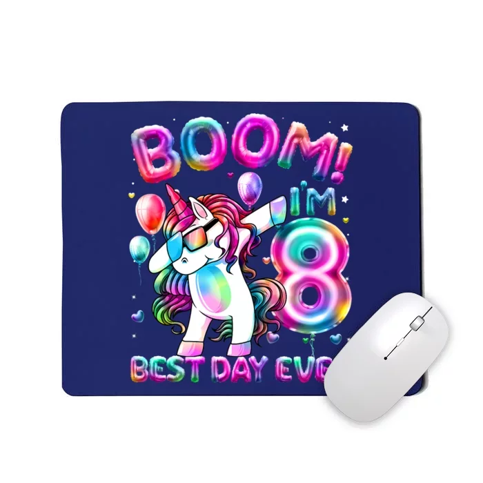 8 Years Old Dabbing Unicorn Gifts 8th Birthday Party Mousepad