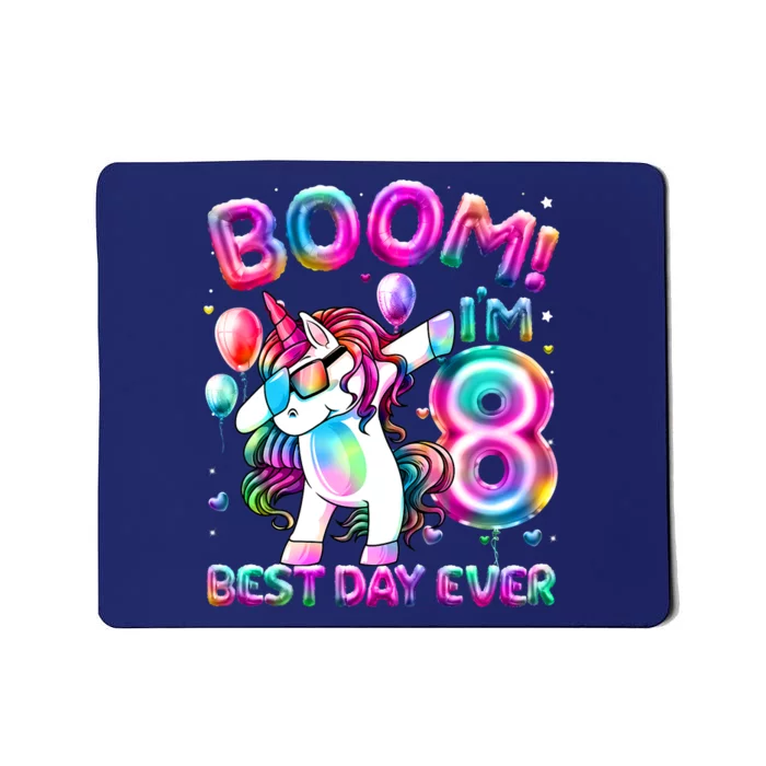 8 Years Old Dabbing Unicorn Gifts 8th Birthday Party Mousepad