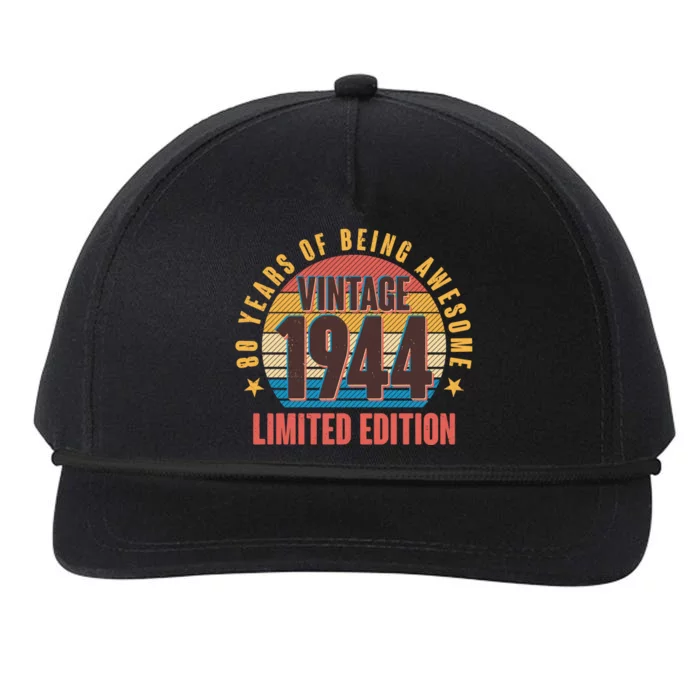 80 Years Of Being Awesome 1944 Limited Edition Vintage Retro Snapback Five-Panel Rope Hat