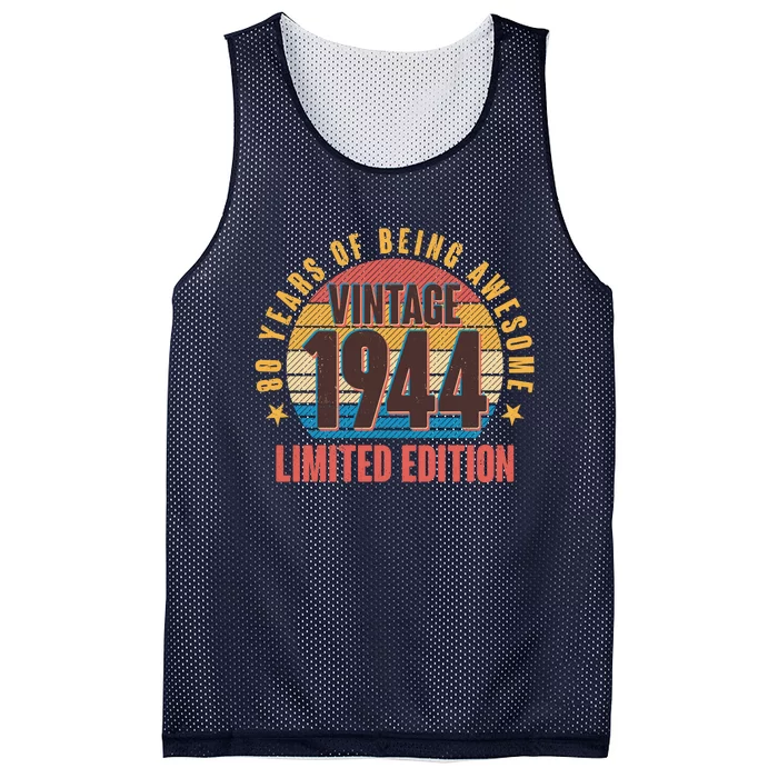 80 Years Of Being Awesome 1944 Limited Edition Vintage Retro Mesh Reversible Basketball Jersey Tank