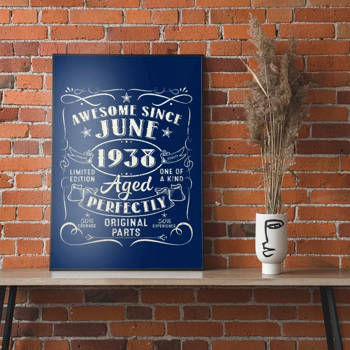 85 Year Old Awesome Since June 1938 85th Birthday Poster