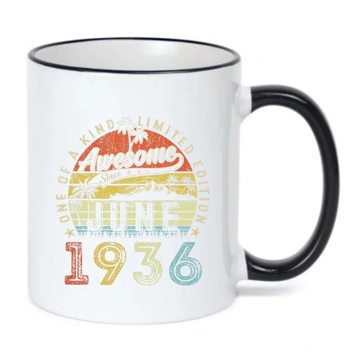 87 Year Old Awesome Since June 1936 87th Birthday (1) Black Color Changing Mug