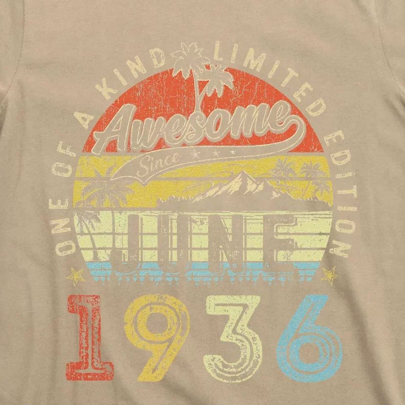 87 Year Old Awesome Since June 1936 87th Birthday (1) T-Shirt