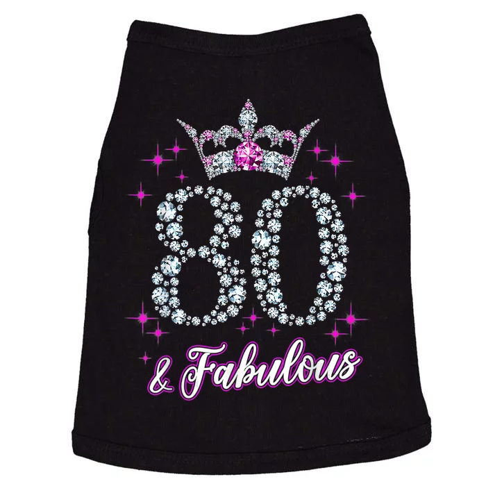 80 Years Old Gifts 80 & Fabulous Since 1943 80th Birthday Doggie Tank