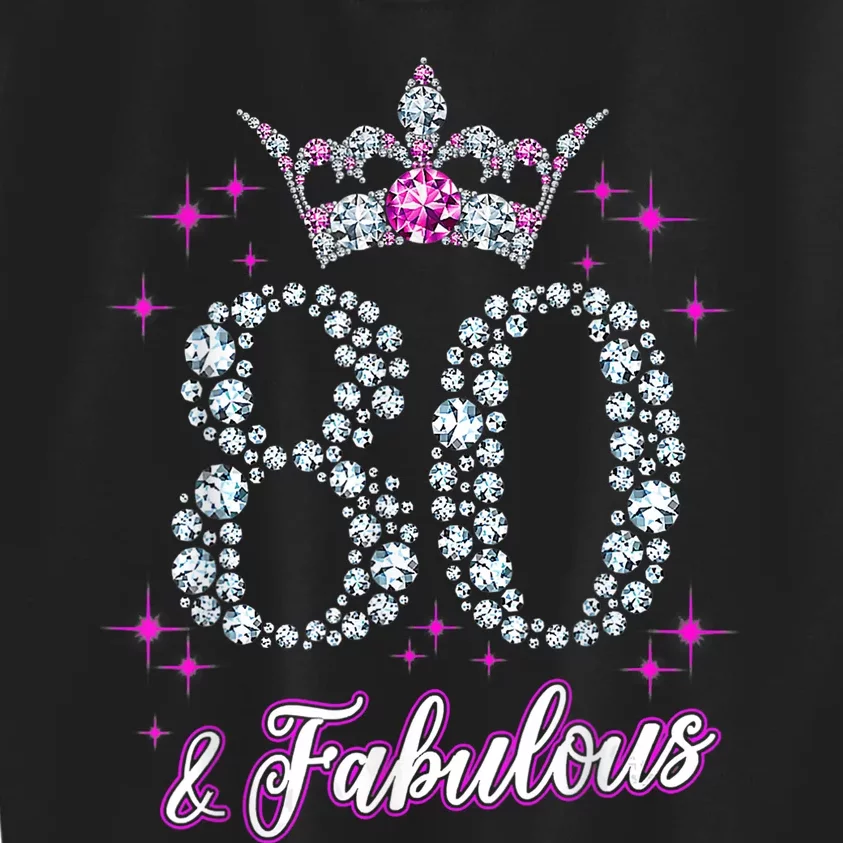 80 Years Old Gifts 80 & Fabulous Since 1943 80th Birthday Kids Sweatshirt