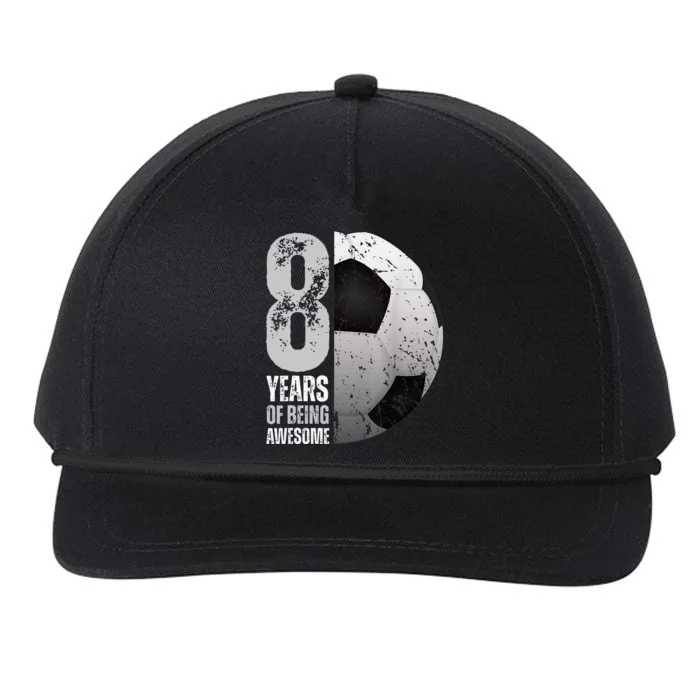 8 Year Old Soccer 8th Birthday Player Snapback Five-Panel Rope Hat