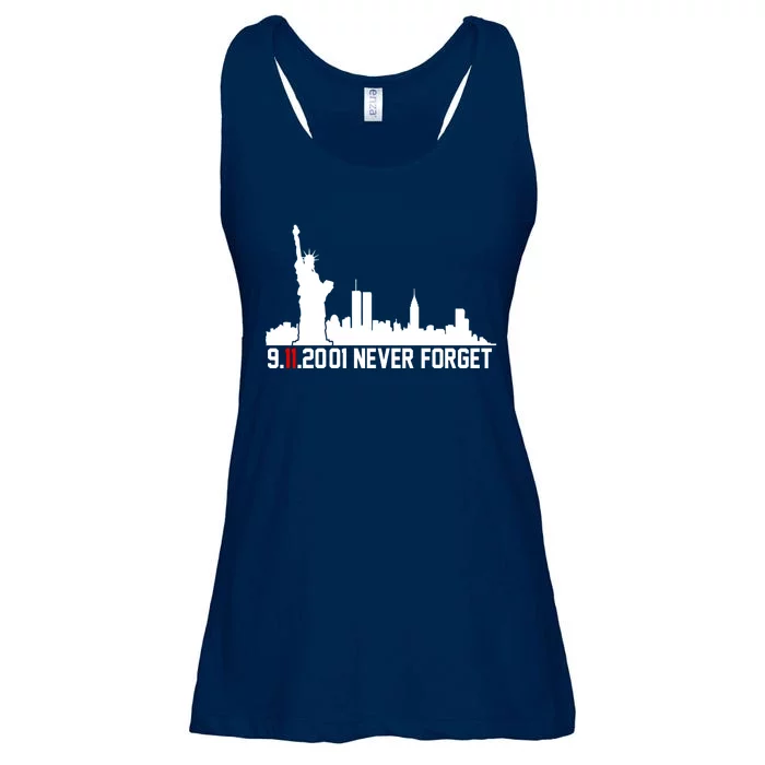 9-11-2001 Never Forget September 11th Ladies Essential Flowy Tank