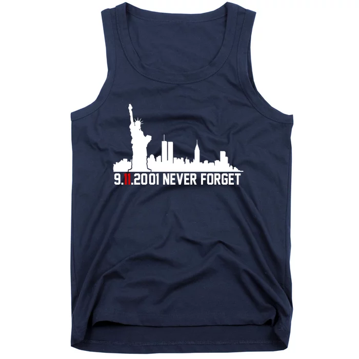 9-11-2001 Never Forget September 11th Tank Top