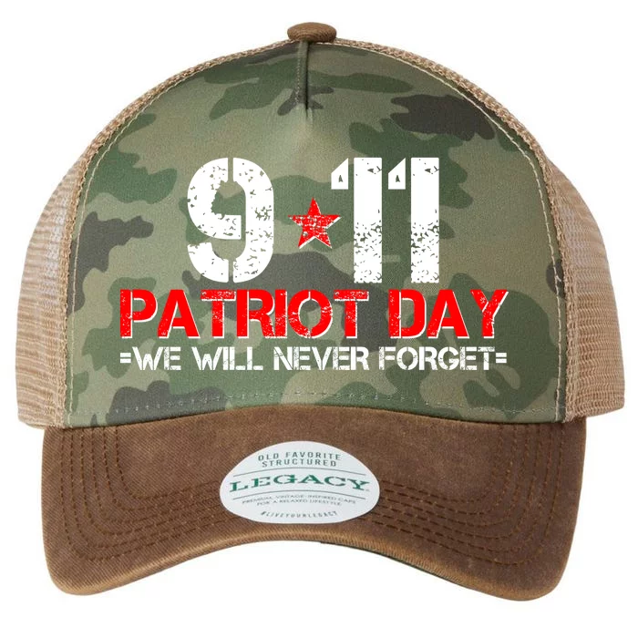 9-11 Patriot Day We Will Never Forget Legacy Tie Dye Trucker Hat