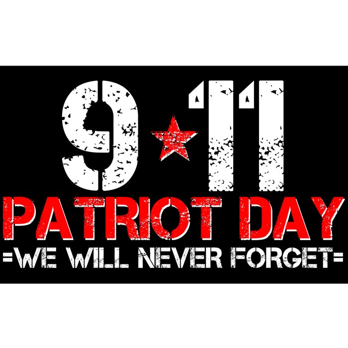 9-11 Patriot Day We Will Never Forget Bumper Sticker