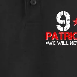 9-11 Patriot Day We Will Never Forget Dry Zone Grid Performance Polo