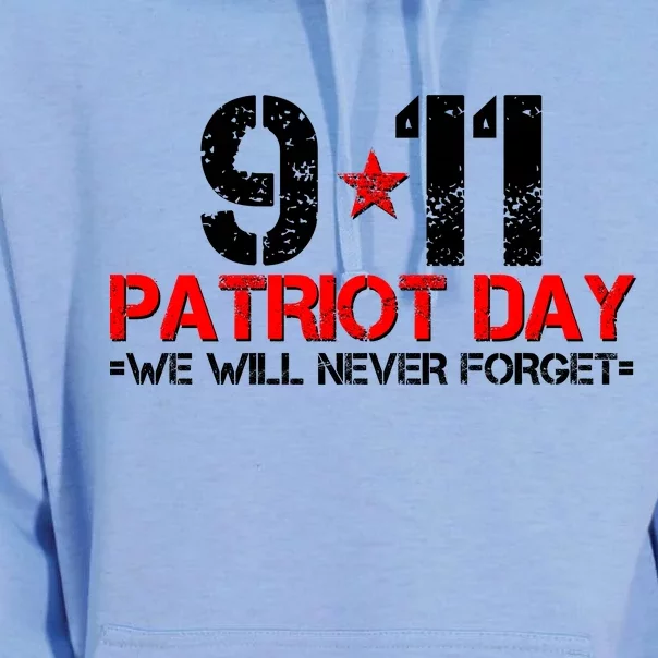 9-11 Patriot Day We Will Never Forget Unisex Surf Hoodie