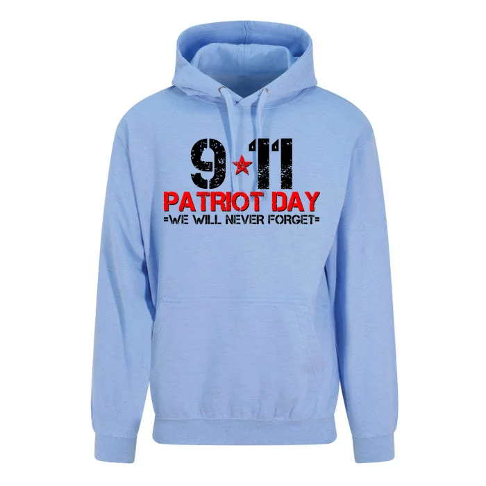 9-11 Patriot Day We Will Never Forget Unisex Surf Hoodie