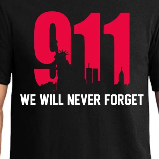 9-11 We Will Never Forget Pajama Set