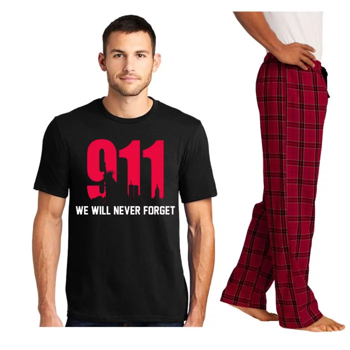 9-11 We Will Never Forget Pajama Set