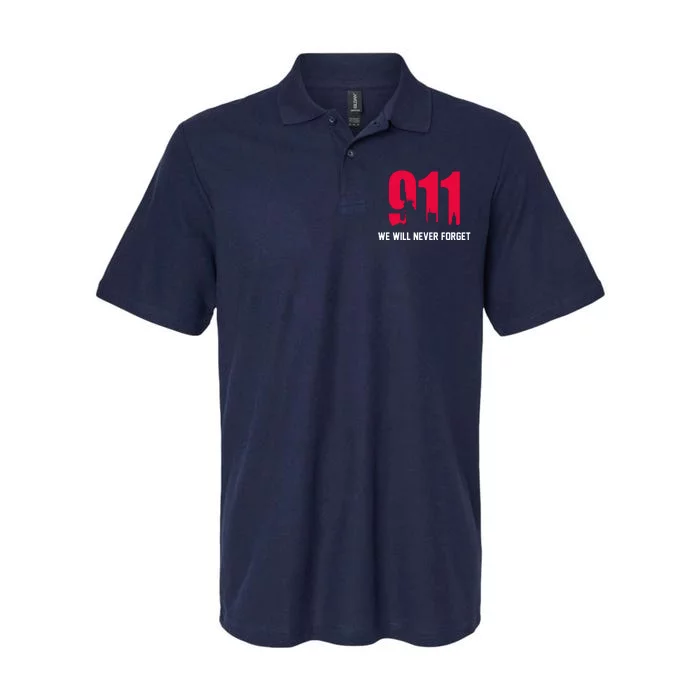 9-11 We Will Never Forget Softstyle Adult Sport Polo