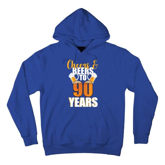 90th Birthday Cheers & Beers To 90 Years Tall Hoodie