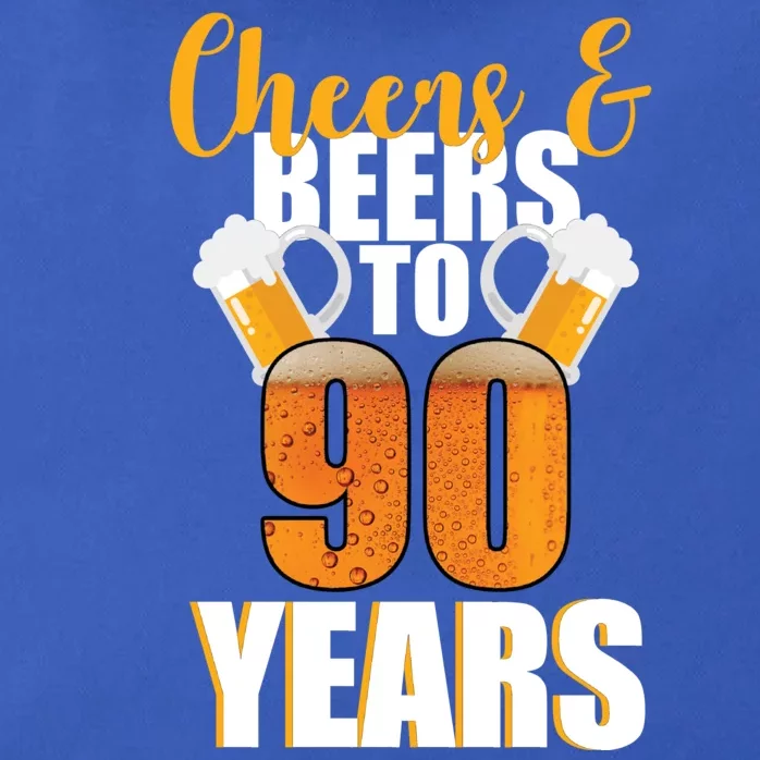 90th Birthday Cheers & Beers To 90 Years Zip Tote Bag