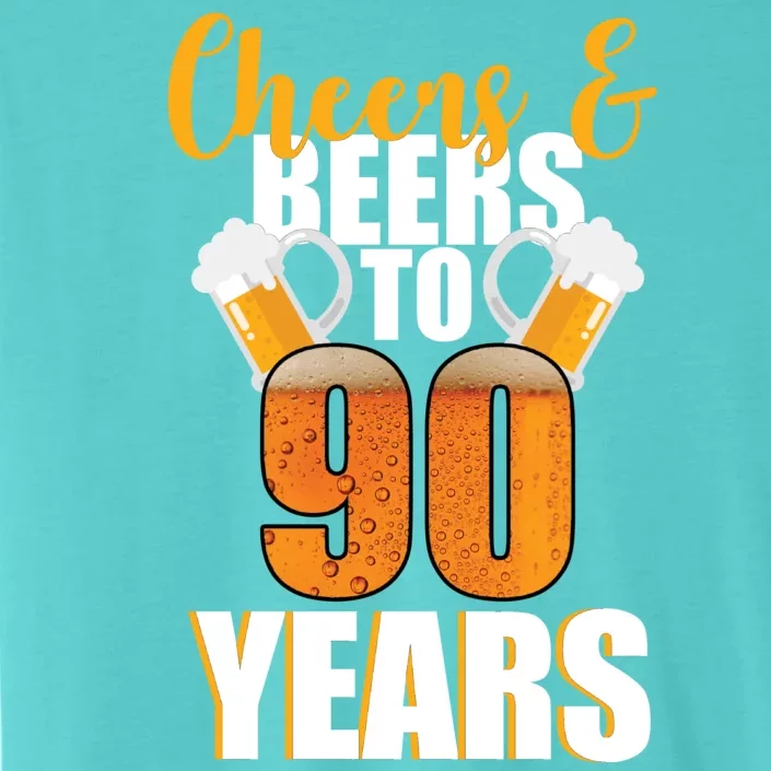 90th Birthday Cheers & Beers To 90 Years ChromaSoft Performance T-Shirt